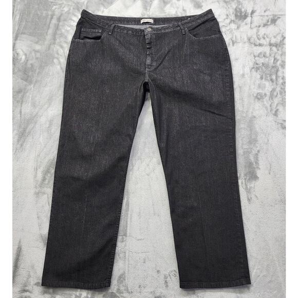 Vintage Lee Riders Jeans Womens 26W Black Eased Fit High Rise Straight Stretch - Picture 1 of 13